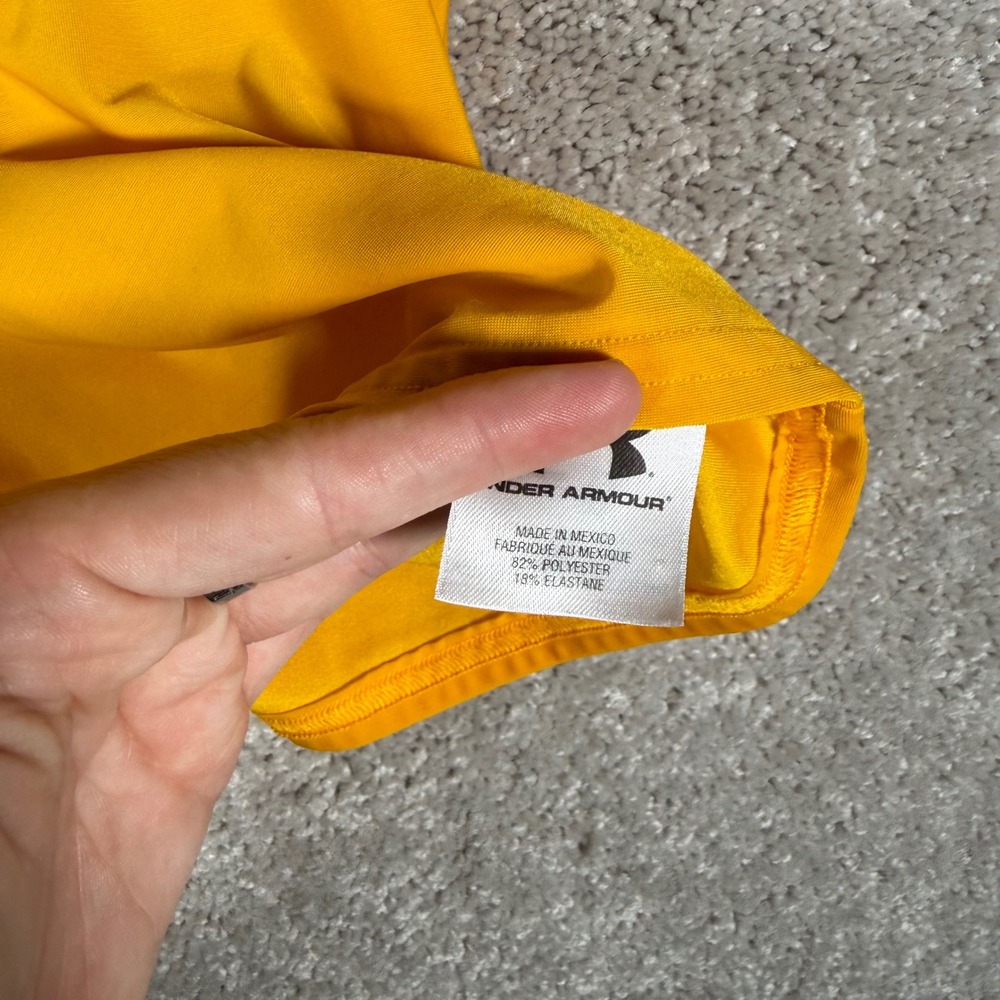 Under Armour HeatGear Mens Large Gold Yellow Long Sleeve Compression Shirt - Picture 7 of 11